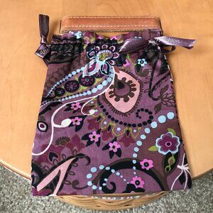 Brighton Purple w/Paisley Jewelry Pouch w/Purple Logo Ribbon Drawstring